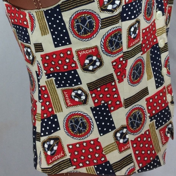 Talbots Nautical Sailing Vest 100% Rayon M Medium - Picture 6 of 6